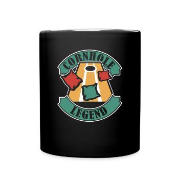 Cornhole Legend Spielbretter Sitzsack Professional - Tasse einfarbig - Schwarz - Vorne