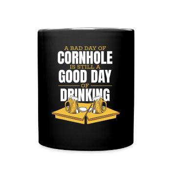 Bad Day Of Cornhole Good Day Of Drinking Boards - Full Colour Mug - black - Front