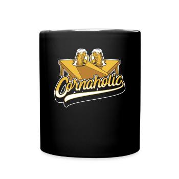 Cornaholic Spielbretter Sitzsack Professional - Tasse einfarbig - Schwarz - Vorne