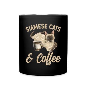 Siamese Cat Siamese Cat - Full Colour Mug - black - Front