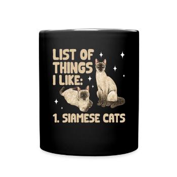Siamese Cat Siamese Cat - Full Colour Mug - black - Front