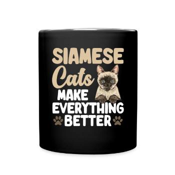 Siamese Cat Siamese Cat - Full Colour Mug - black - Front