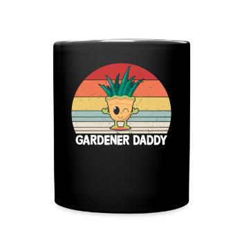 Gardening Daddy Hobby Gardener Daddy - Tasse einfarbig - Schwarz - Vorne