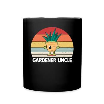 Gardening Uncle Hobby Gardener Uncle - Tasse einfarbig - Schwarz - Vorne