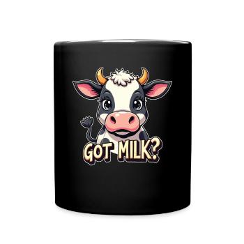 Kühe Muh Kuh Moo Rindvieh Milchkuh Milchbauer - Tasse einfarbig - Schwarz - Vorne