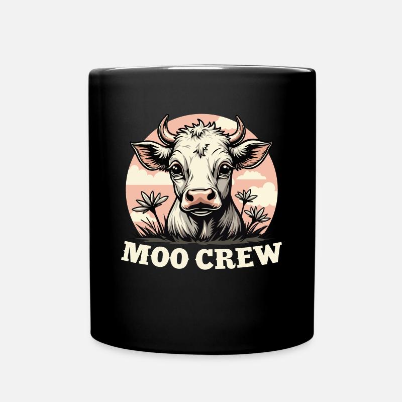 Kühe Muh Kuh Moo Rindvieh Milchkuh Milchbauer - Tasse einfarbig - Schwarz