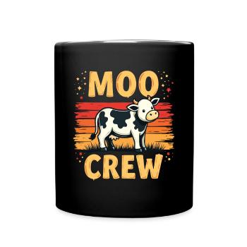Kühe Muh Kuh Moo Rindvieh Milchkuh Milchbauer - Tasse einfarbig - Schwarz - Vorne