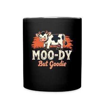 Kühe Muh Kuh Moo Rindvieh Milchkuh Milchbauer - Tasse einfarbig - Schwarz - Vorne