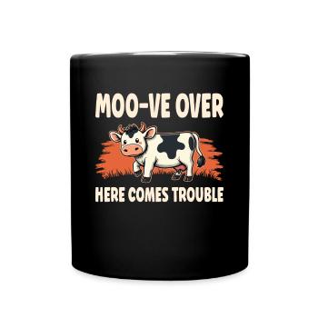 Kühe Muh Kuh Moo Rindvieh Milchkuh Milchbauer - Tasse einfarbig - Schwarz - Vorne