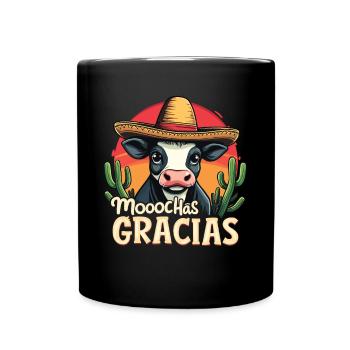 Kühe Muh Kuh Moo Rindvieh Milchkuh Milchbauer - Tasse einfarbig - Schwarz - Vorne