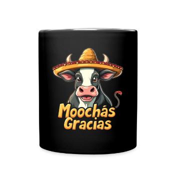 Kühe Muh Kuh Moo Rindvieh Milchkuh Milchbauer - Tasse einfarbig - Schwarz - Vorne