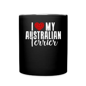 Australian Terrier Gifts - Tasse einfarbig - Schwarz - Vorne