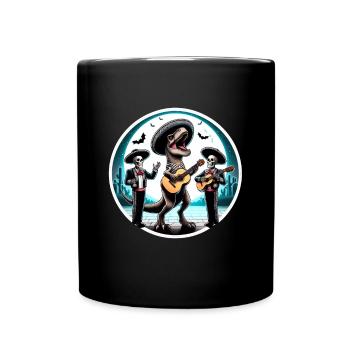 Halloween-Shirts T-Rex Mariachi Skelette - Tasse einfarbig - Schwarz - Vorne