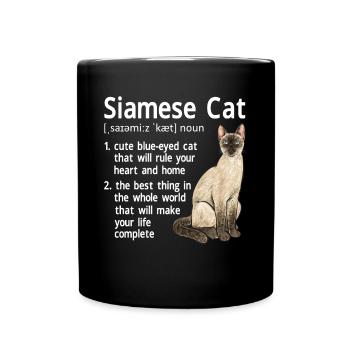 Siamese Cat Siamese Cat - Full Colour Mug - black - Front