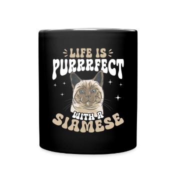 Siamese Cat Siamese Cat - Full Colour Mug - black - Front