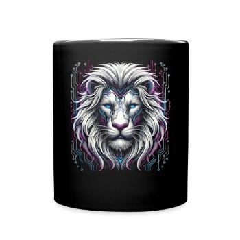 Cyber Lion : Neon Pride - Mug uni - noir - Devant