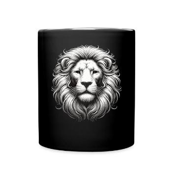 Le Lion Blanc – Présence Royale - Mug uni - noir - Devant