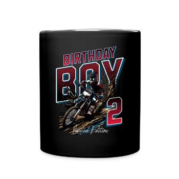 Motocross 2nd Birthday - Full Colour Mug - black - Front