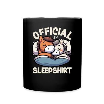 Chemise de nuit officielle Pyjama Funny Horse - Mug uni - noir - Devant