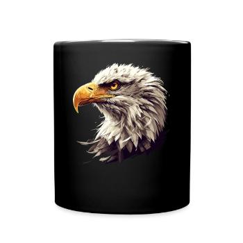 Pygargue à tête blanche Weißkopfseeadler - Mug uni - noir - Devant