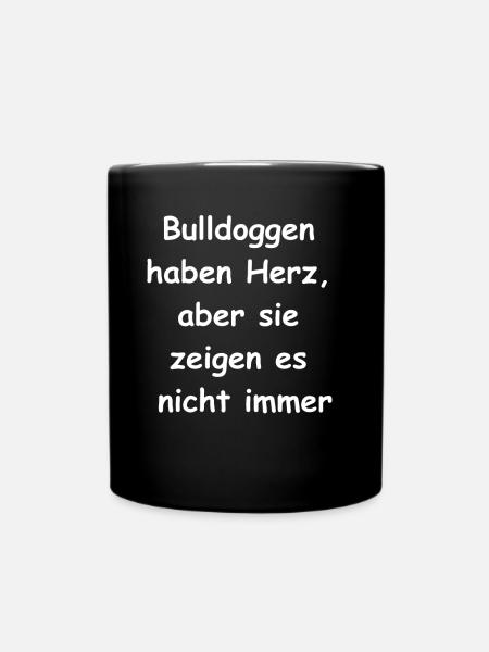 Herzige Bulldogge Geschenk - Tasse einfarbig - Schwarz