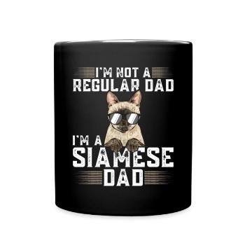 Siamkatze Katze Siamese - Tasse einfarbig - Schwarz - Vorne