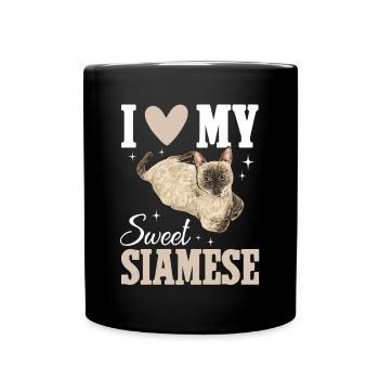 Siamese Cat Siamese Cat - Full Colour Mug - black - Front