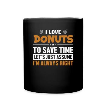 Beignets Supposons que j’ai raison Beignet glacé - Mug uni - noir - Devant