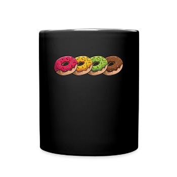 Donut Regenbogen Donut glasiert Maker Liebhaber Donut - Tasse einfarbig - Schwarz - Vorne