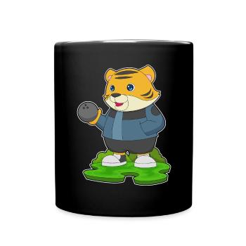 Tiger Bowling Bowling Ball - Full Colour Mug - black - Front