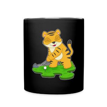 Tiger Golf Golf Clubs - Full Colour Mug - black - Front
