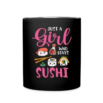 Sushi - Tasse einfarbig - Schwarz - Vorne