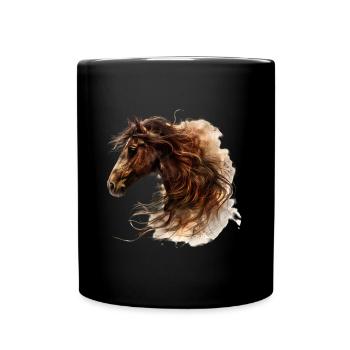 Majestic horse galloping - Full Colour Mug - black - Front