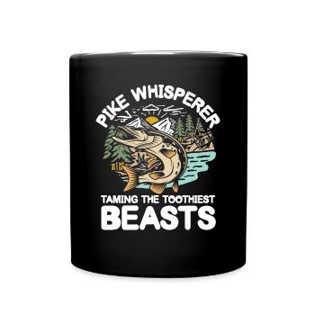 Pike Whisperer Taming the Toothiest Beasts - Tasse einfarbig - Schwarz - Vorne