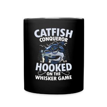 Catfish Conqueror Hooked On The Whisker Game - Tasse einfarbig - Schwarz - Vorne