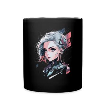 Guerrier cyberpunk futuriste - Mug uni - noir - Devant