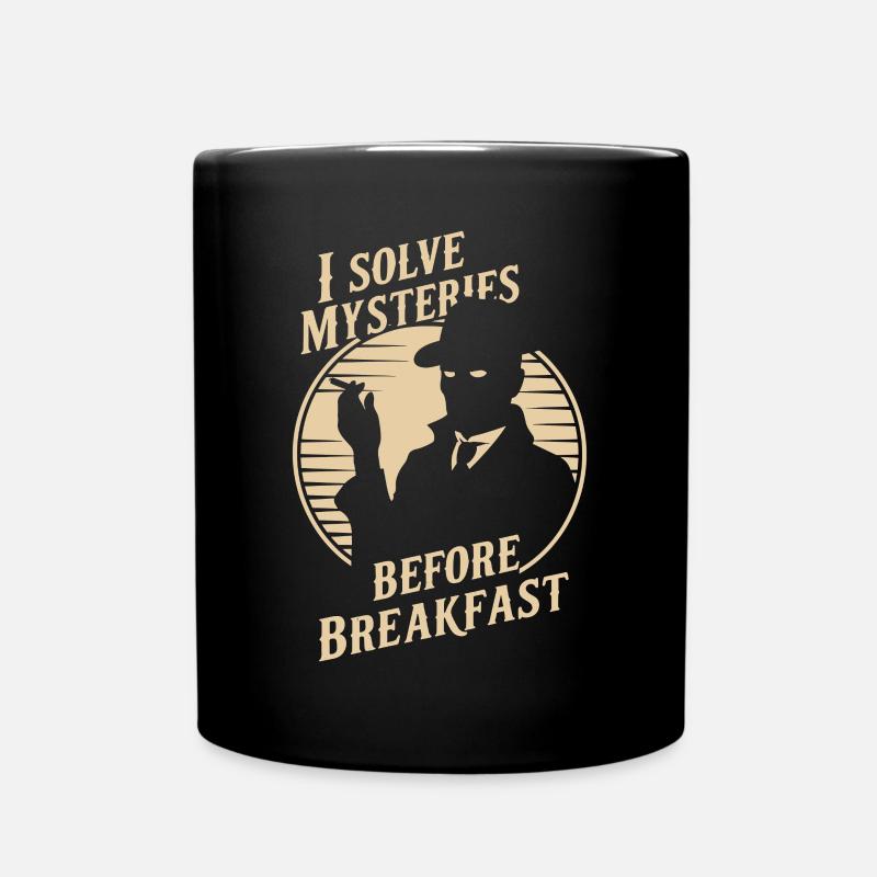 Je résous des mystères avant le petit-déjeuner Meurtre - Mug uni - noir