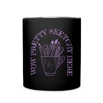Artiste Peintre graphique Wow assez sommaire ici - Mug uni - noir - Devant