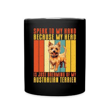 Australian Terrier Gifts - Tasse einfarbig - Schwarz - Vorne
