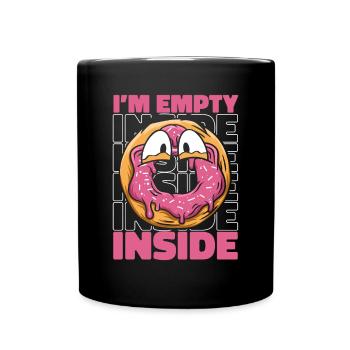 Ich bin leer im Donut-Maker glasierter Liebhaber-Donut - Tasse einfarbig - Schwarz - Vorne