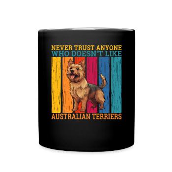 Australian Terrier Gifts - Tasse einfarbig - Schwarz - Vorne