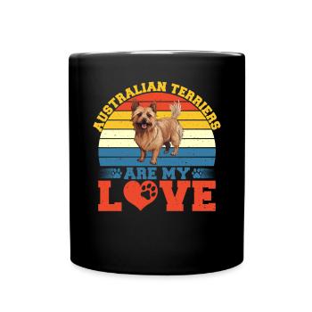 Australian Terrier Gifts - Full Colour Mug - black - Front