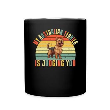 Australian Terrier Gifts - Tasse einfarbig - Schwarz - Vorne