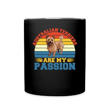 Australian Terrier Gifts - Tasse einfarbig - Schwarz - Vorne