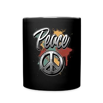 Paix - Mug uni - noir - Devant