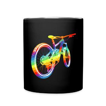 BMX Fahrrad bunt - Tasse einfarbig - Schwarz - Vorne