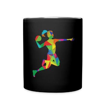 Handball Frauen Trikot - Tasse einfarbig - Schwarz - Vorne