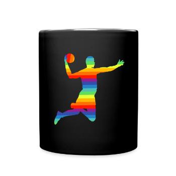Handball colorful handball jersey - Full Colour Mug - black - Front