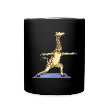 Girafe Yoga Fitness Gymnastique - Mug uni - noir - Devant
