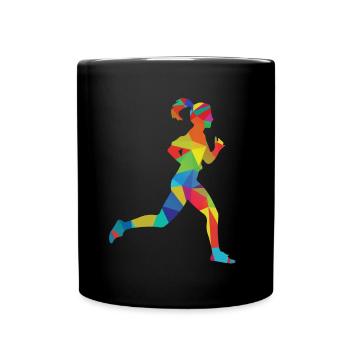 Jogging Course Marathon - Mug uni - noir - Devant